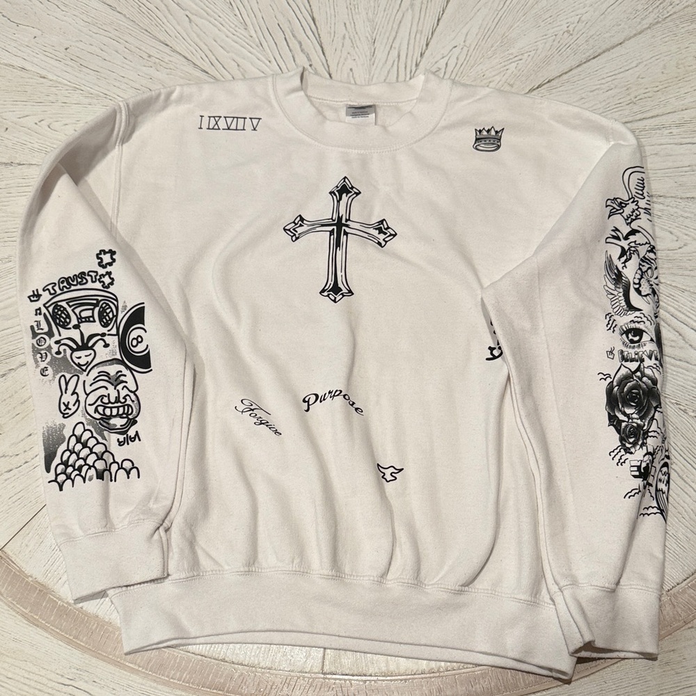 Unisex Crewneck Sweatshirt Justin Bieber Tattoos
